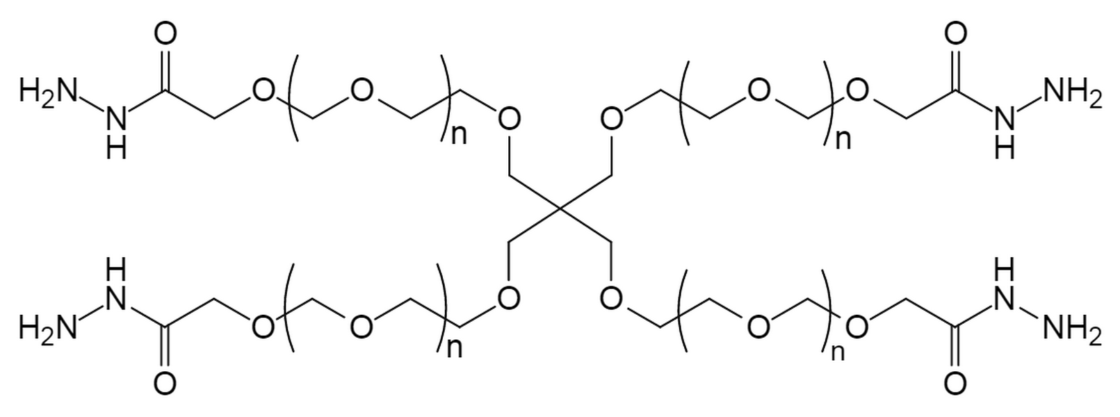 4-Arm PEG-Hydrazide, MW 20K