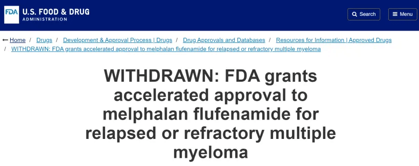 Figure 4. Product Information of Pepaxto (Melflufen) 